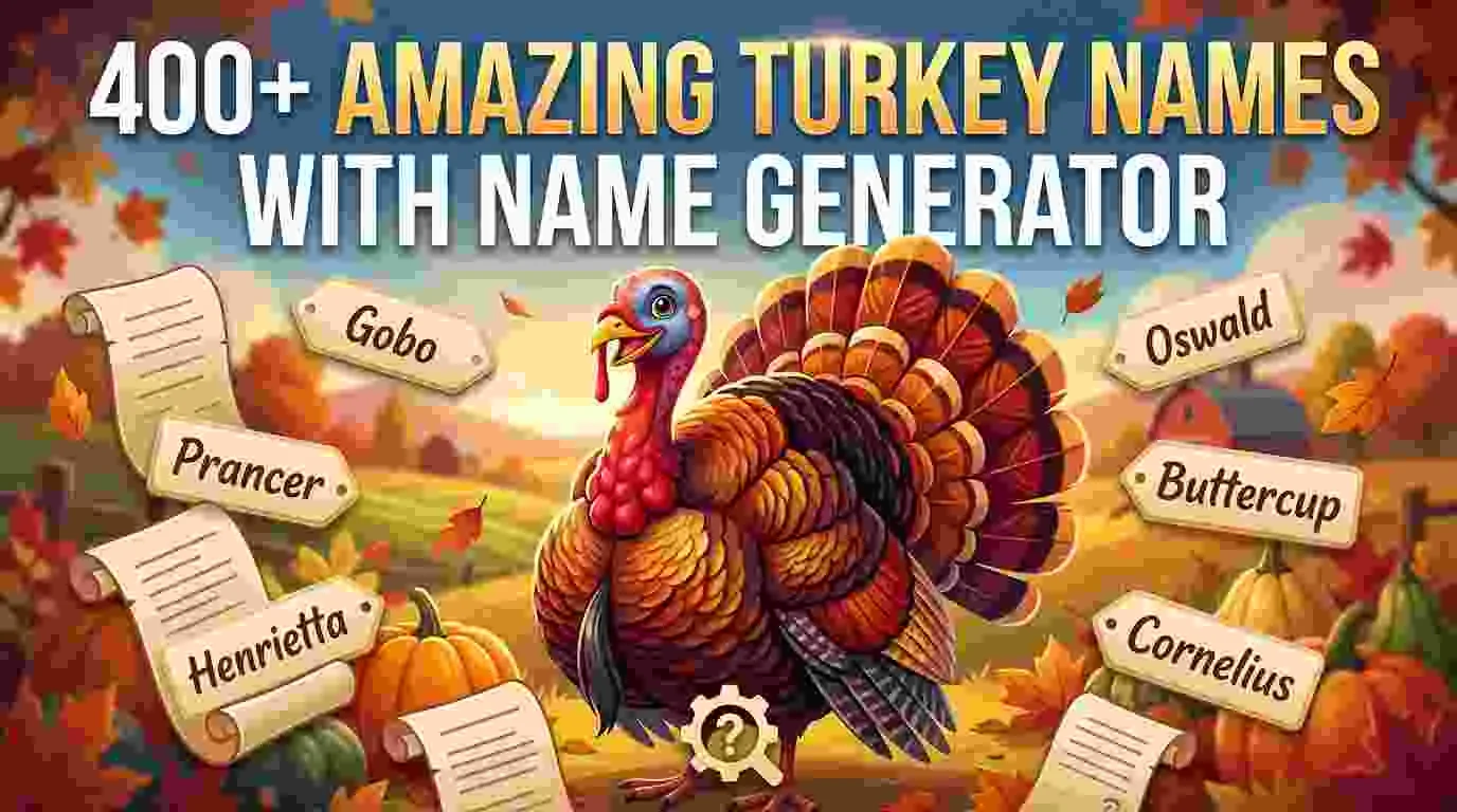 Amazing Turkey Names With Name Generator
