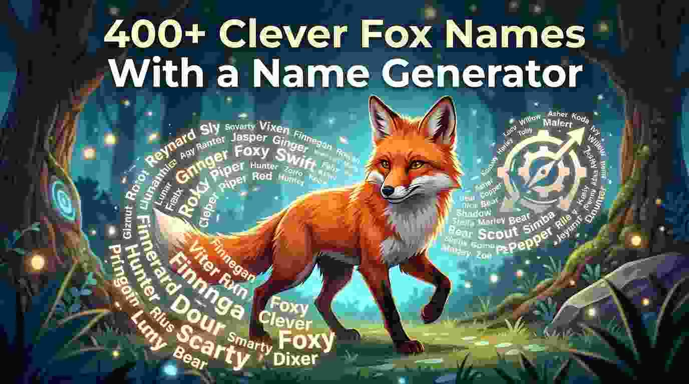 Clever Fox Names With a Name Generator