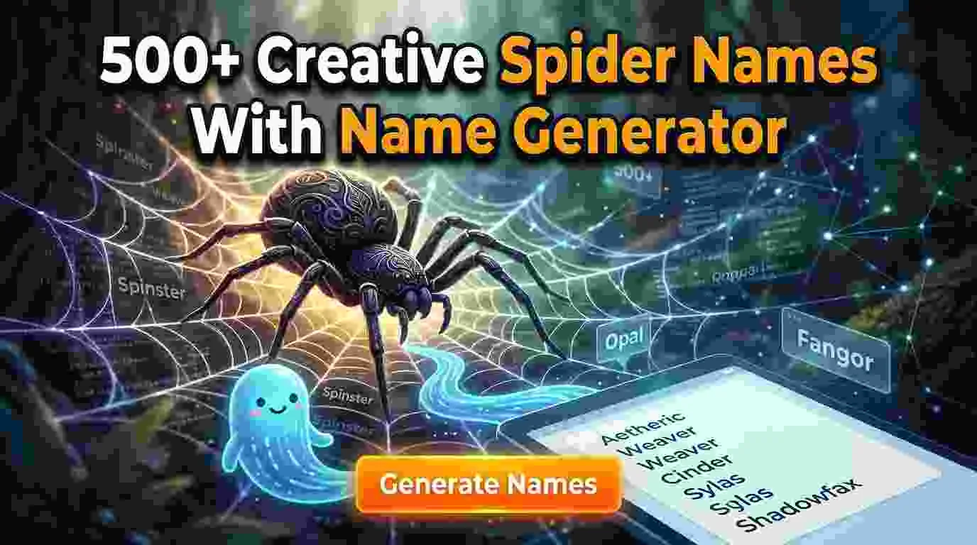 Creative Spider Names With Name Generator