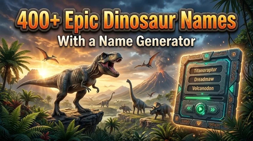 Epic Dinosaur Names With a Name Generator