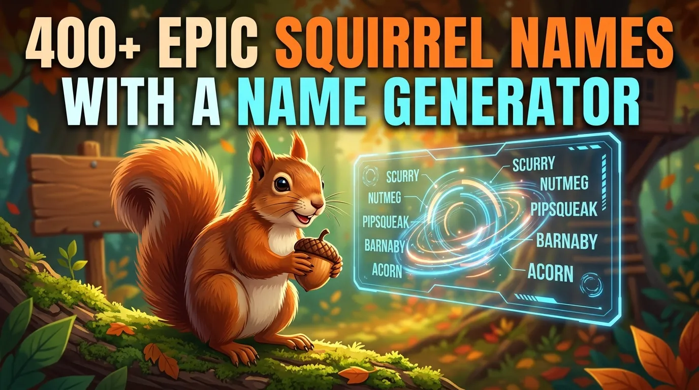 Epic Squirrel Names With a Name Generator