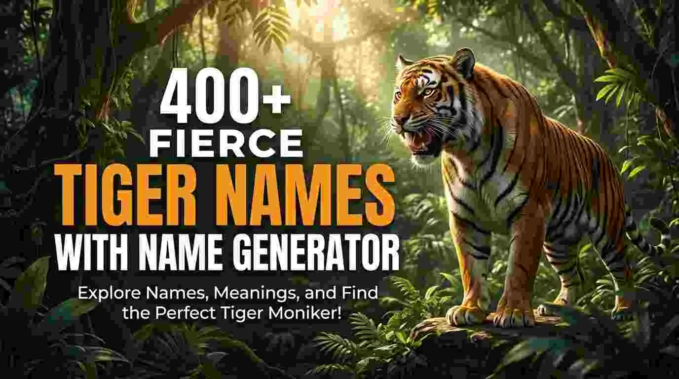 Fierce Tiger Names With a Name Generator