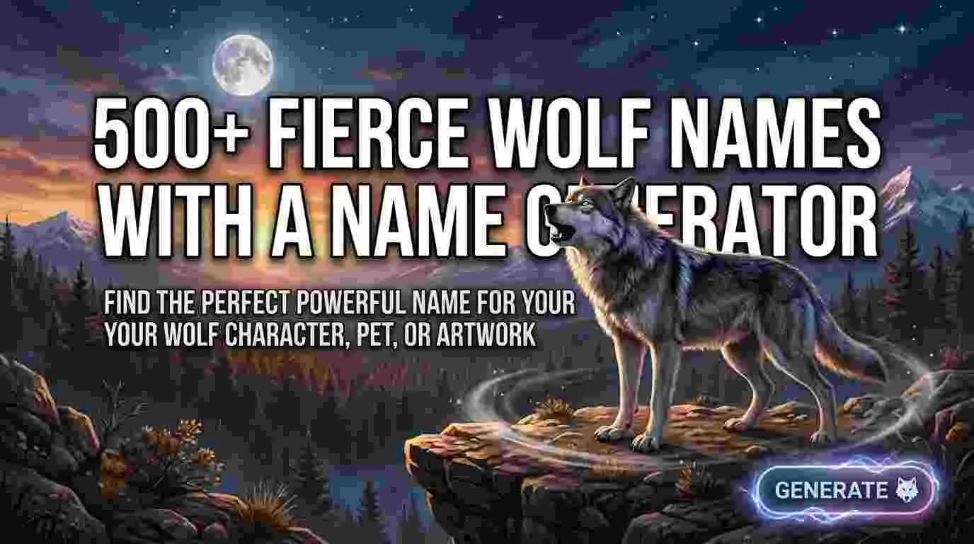 Fierce Wolf Names With a Name Generator