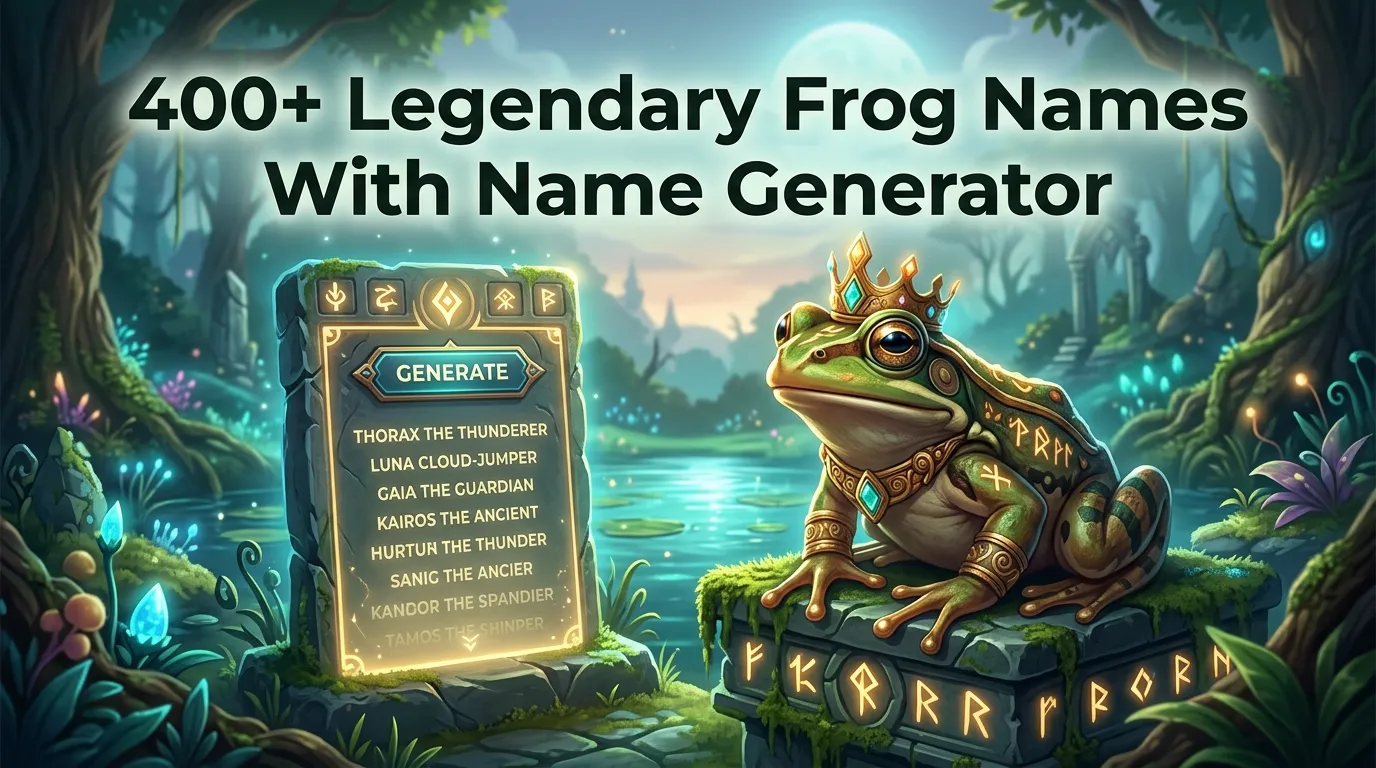 Legendary Frog Names With Name Generator