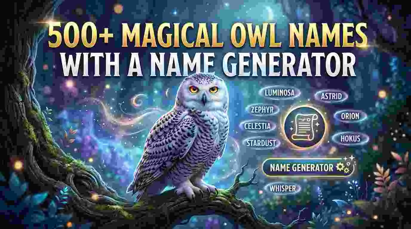 Magical Owl Names With a Name Generator