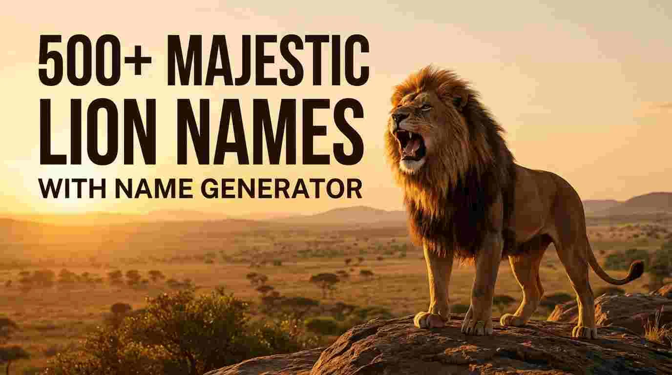Majestic Lion Names With Name Generator