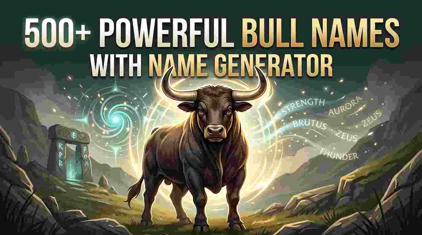 Powerful Bull Names With Name Generator