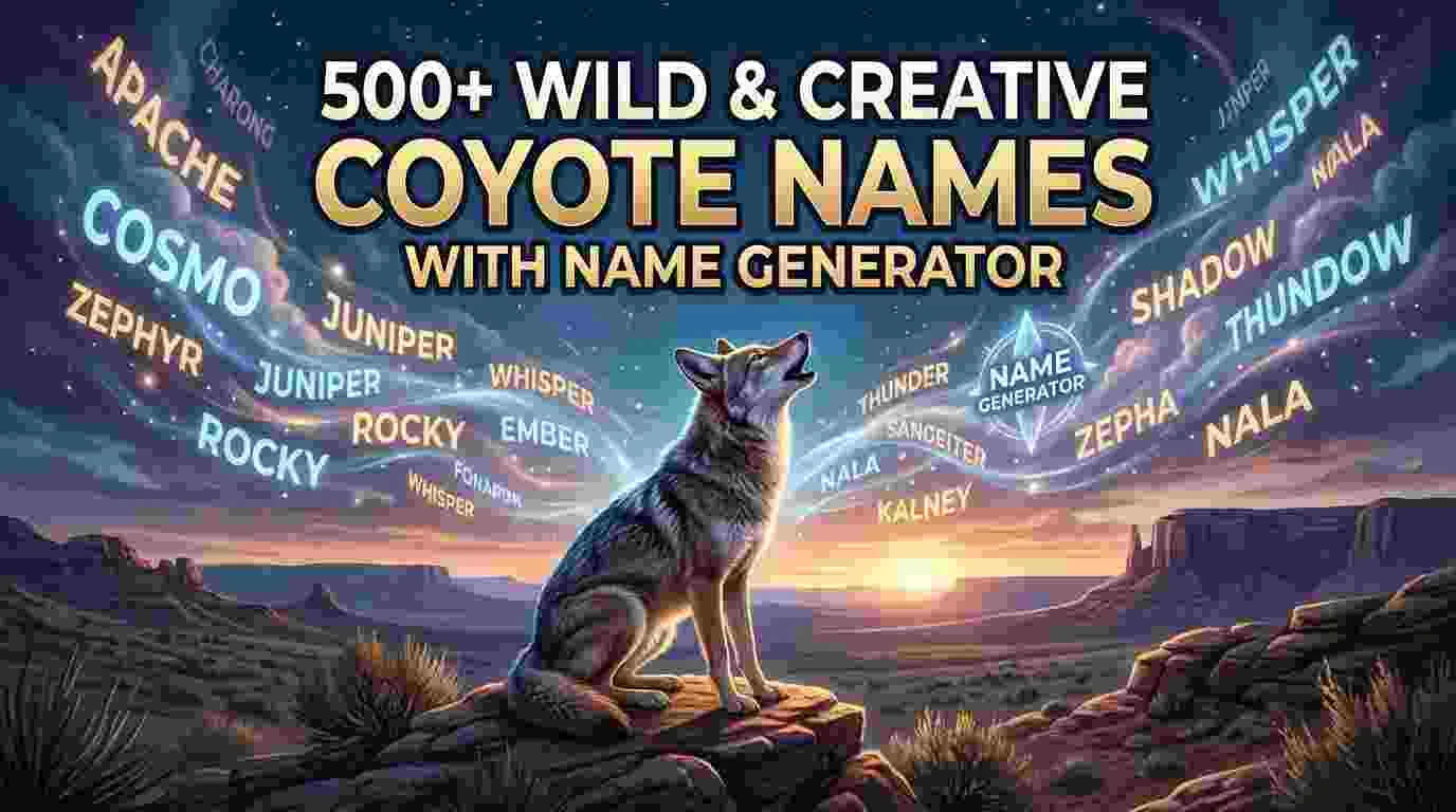Wild & Creative Coyote Names With Name Generator