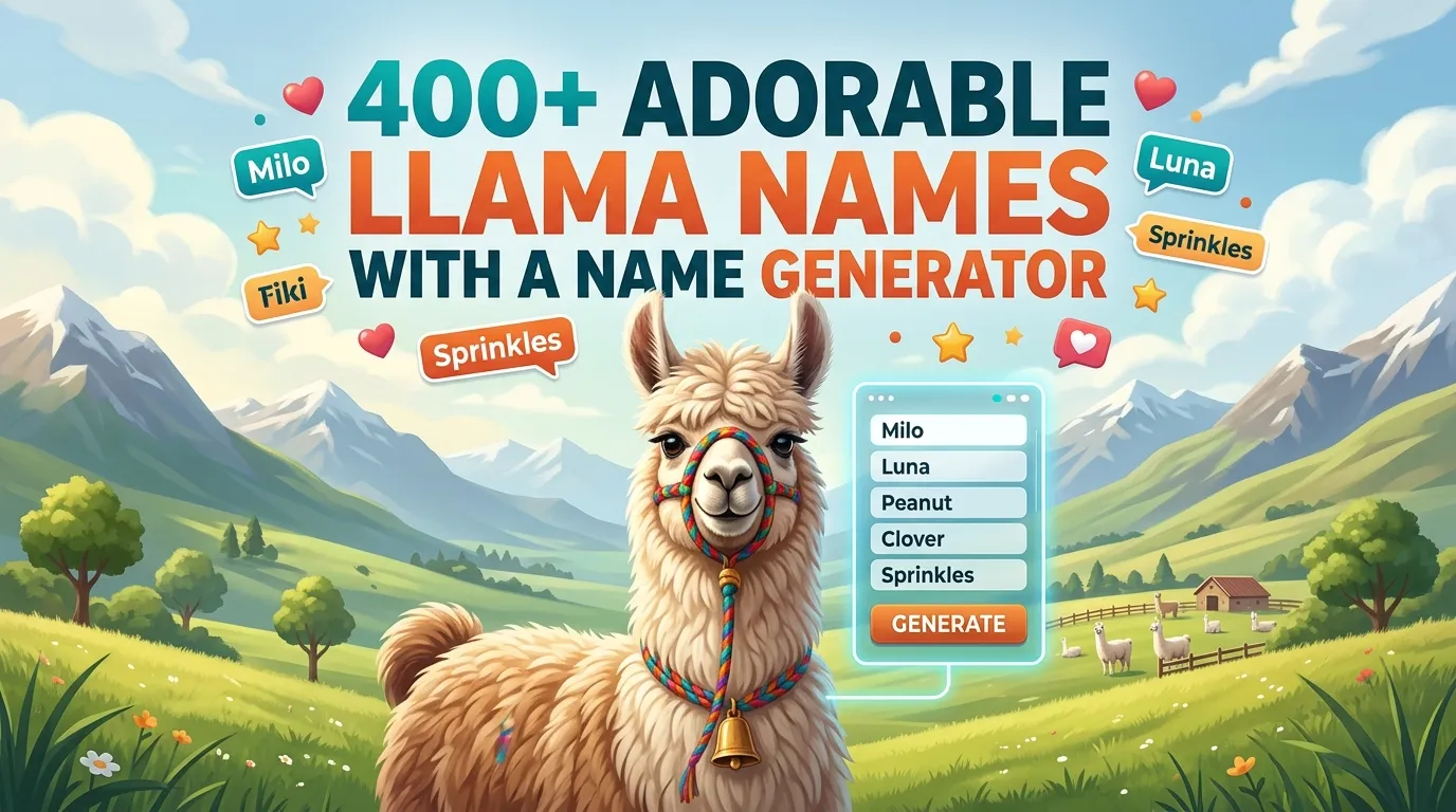 Adorable Llama Names With a Name Generator