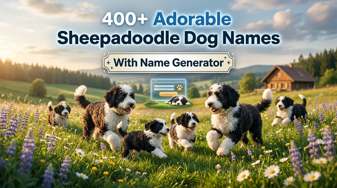 Adorable Sheepadoodle Dog Names With Name Generator