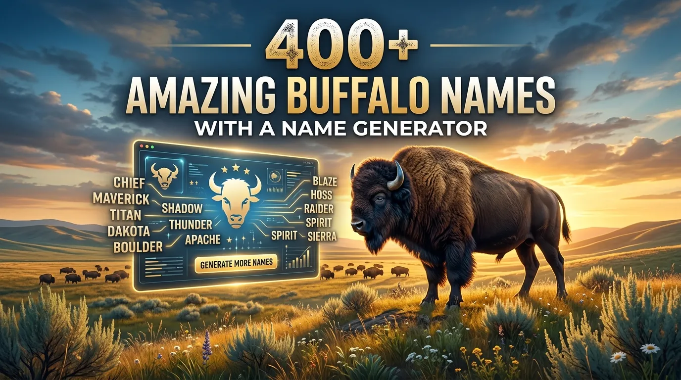Amazing Buffalo Names With a Name Generator