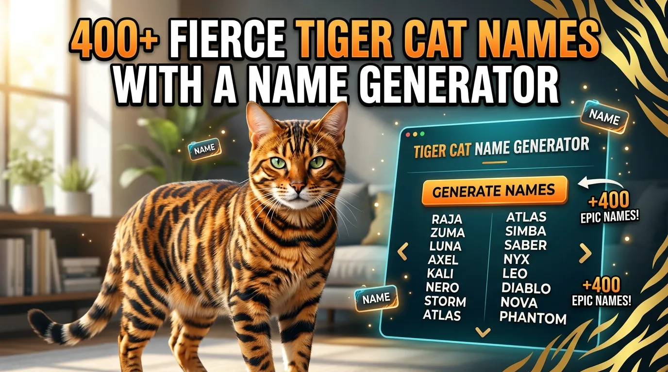 Fierce Tiger Cat Names With a Name Generator