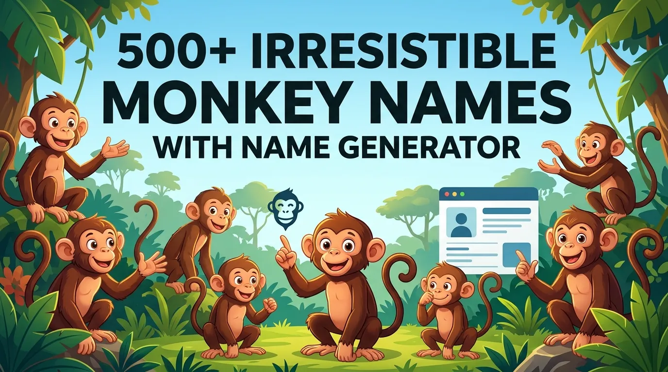 Irresistible Monkey Names With Name Generator