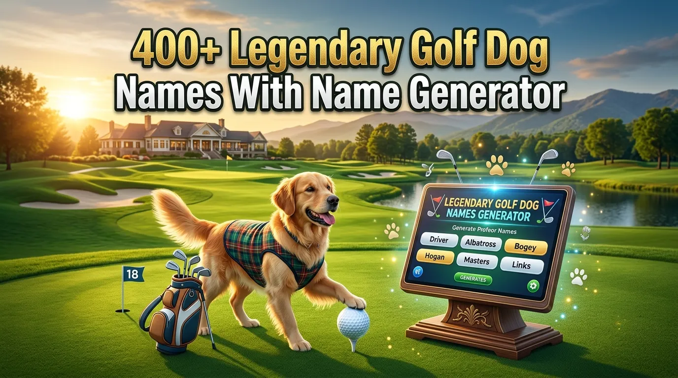 Legendary Golf Dog Names With Name Generator