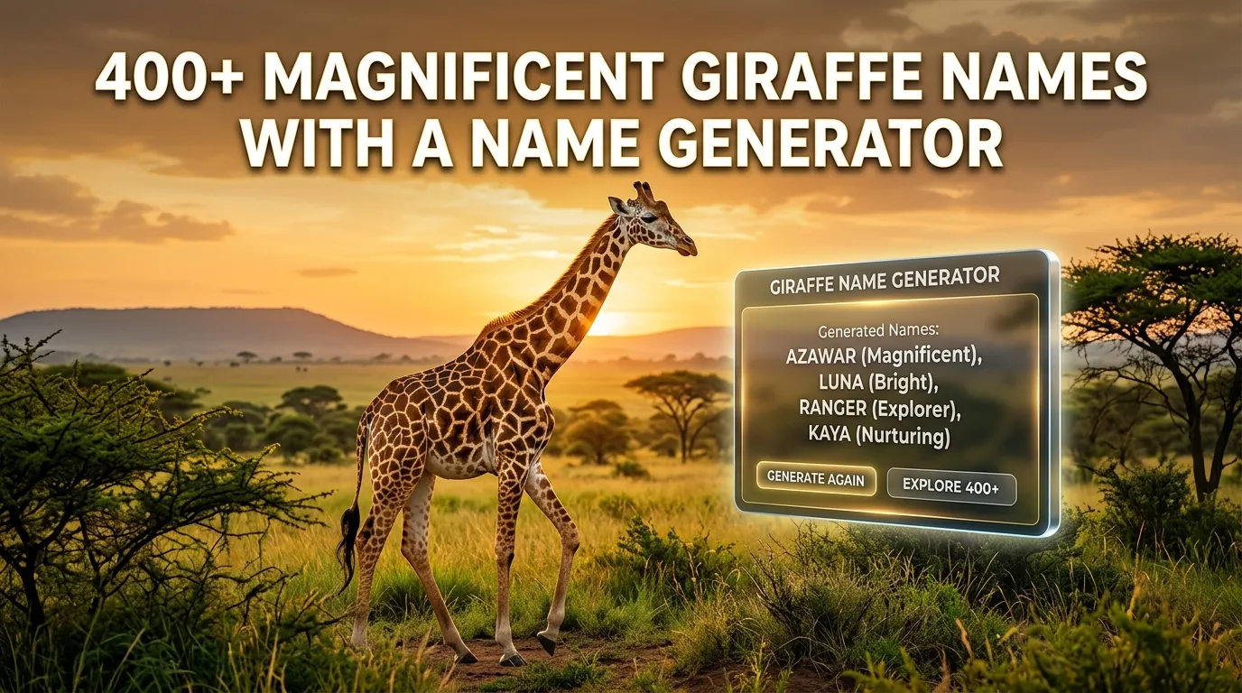 Magnificent Giraffe Names With a Name Generator