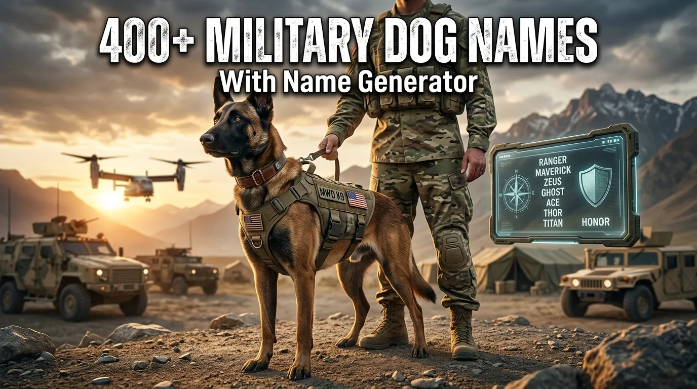 Military Dog Names With Name Generator