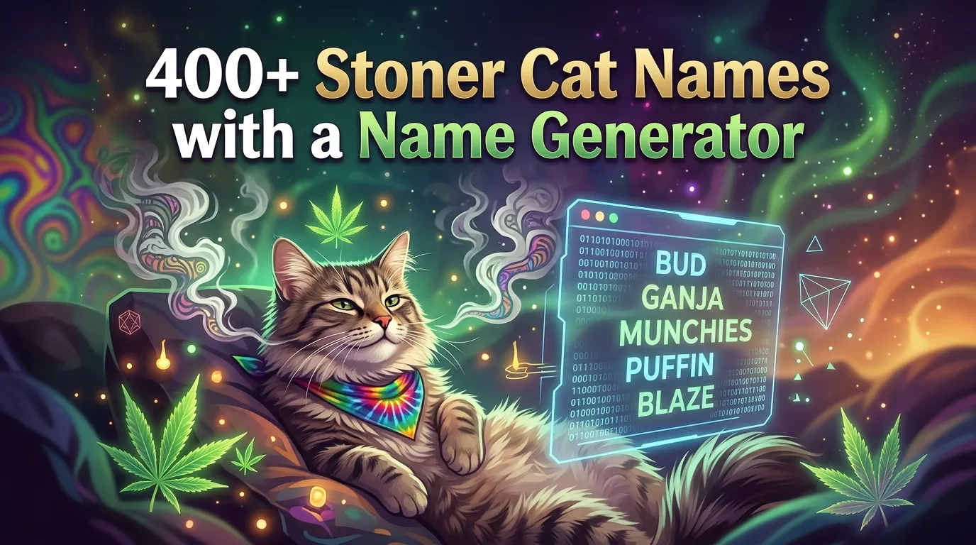 Stoner Cat Names with a Name Generator
